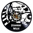 Mickey Mouse Steamboat Willie Vinyl Wall Clock Gift Holiday Art Home Decor
