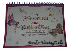 Doodle Coloring Book Princesses and Butterflies