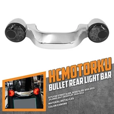 Chrome Rear Turn Signal LED Light Bar Smoke Lens For Harley 10-2023 Street Glide