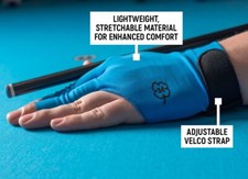 McDermott Blue Billiards Glove Left Hand - Free shipping