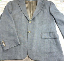Oscar De La Renta Men's Blazer Jacket Coat Size 42S SILK WOOL Gray 5469 VINTAGE