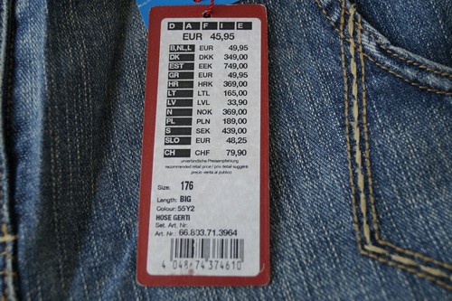 S.Oliver Kids Girls Jeans Pants Gerti Size 176 Stretch Stonewash Blue New - Picture 7 of 12