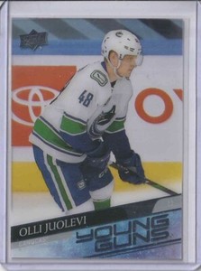 2020-21 UPPER DECK SERIES 1 YOUNG GUNS CLEAR CUT OLLI JUOLEVI ROOKIE RC SP #222