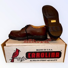 NOS New Vintage Carolina Brown Leather Dress Shoes Size 6 D  stock D-64 