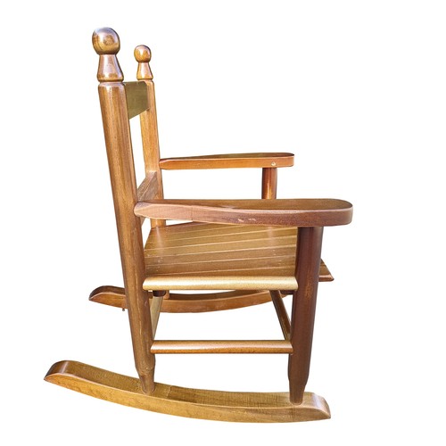 Children's Rocking Oak Chair Indoor Outdoor Durable Fun Seating for Kids - Picture 6 of 12