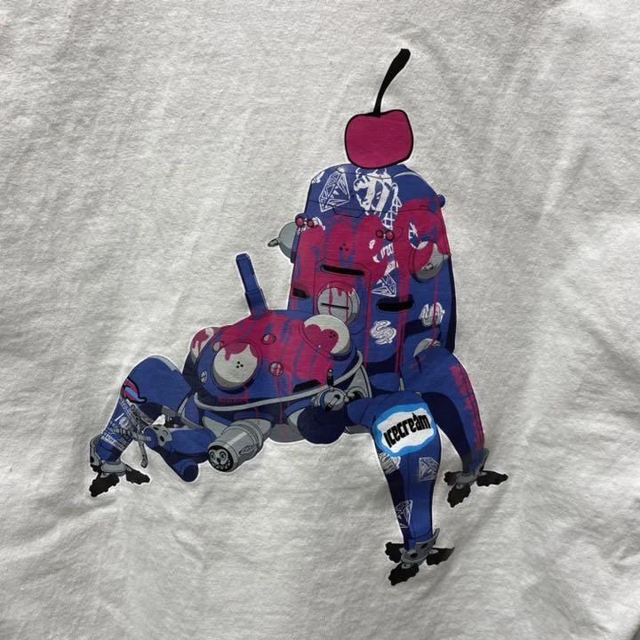 ICECREAM x Ghost in the Shell S.A.C Tachikoma T-shirt Blue L Size