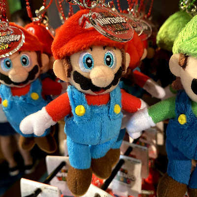 Super Nintendo World Mario Luigi Keychain Set Plush Toy Super