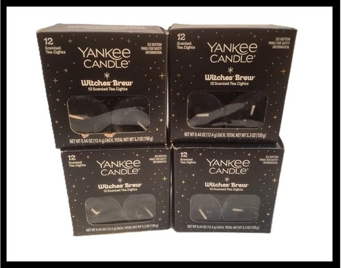Yankee Candle Witches Brew 12 Pack Scented Tea Light Candle -NIB - Lot of 4 - product listing photo