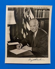 President Dwight D. Eisenhower Signed Autographed Photo *SECRETERIAL*