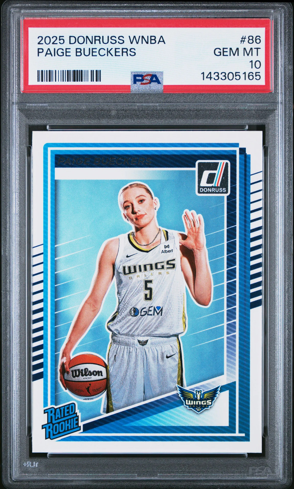 2025 Panini Donruss WNBA Paige Bueckers #86 PSA 10 view 1
