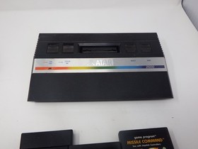 Atari 2600 Jr Junior Console Bundle w/ Controllers + 4 Games - Tested