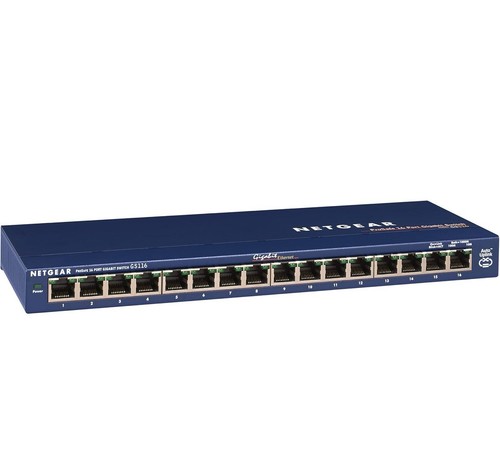NETGEAR ProSafe GS116 16 Port Gigabit Ethernet Switch Blue