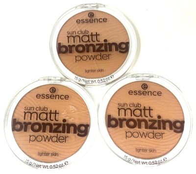 (3) Essence Sun Club Matt Bronzing Powder 0.52 oz New In Packaging 01 - Natural