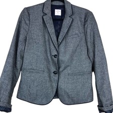 Gap The Academy Blazer Grey Polka Dot Lined 4 Dark Academia School Girl Preppy