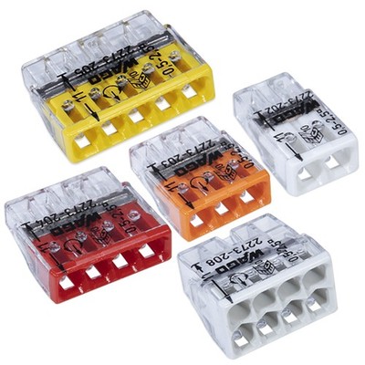 WAGO Klemmen 2273-202 203 204 205 208 | max. 2,5mm² eindrähtige Leiter 2-8 polig