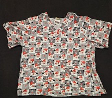 Tafford Women  s Santa Claus Christmas Scrub Top Set Size XL