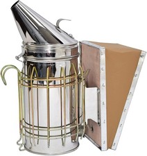 Bee Hive Smoker Stainless Steel with Heat Shield Beekeeping Equipment Tool