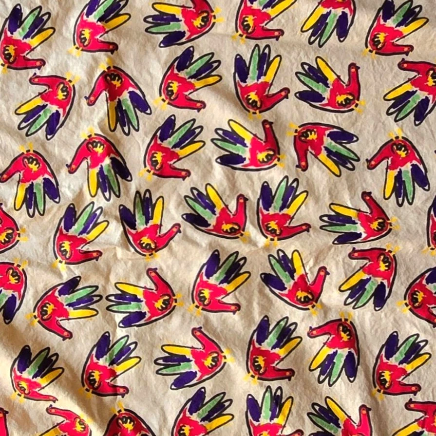 Handmade Baby Stroller Blanket Reversible Thanksgiving Turkey Theme 34" x 34" - Image 2 of 4