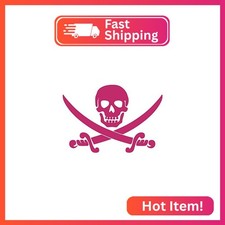 Jolly Roger Pirate Flag Car Sticker Skull and Bones Vinyl Decal