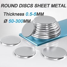 0.5-5mm Thick &Oslash; 50/80/100/200/300mm A2 Stainless Steel Round Sheet Flat Disc
