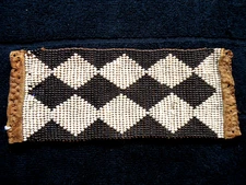 1930-40's Northern Plains Mandan Native Indian Glass Beaded Arm Band 8" x 3.25"