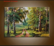 Classical Forest Landscape Hand Painted Oil Painting Wall Art Repro Home Decor