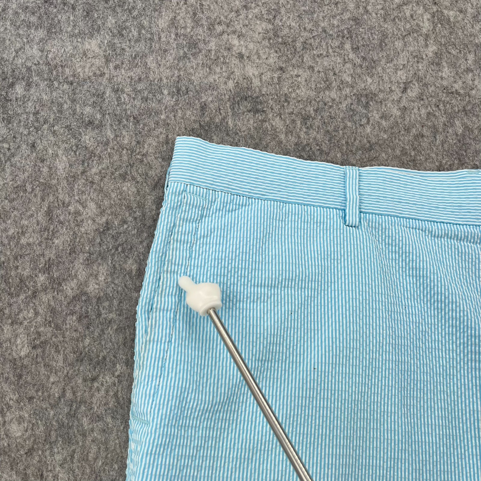 Peter Millar Current Blue Striped Seersucker Perf… - image 5