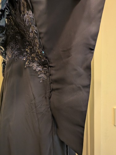 Prom Dress Ball Gown Formal Mother Of The Bride Navy Blue Corset Lace Size 24 - Picture 8 of 24