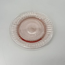 Mayfair Open Rose Pink Depression Glass Round Plate 7"  Vtg. Elegant Tableware