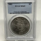1883 MORGAN PCGS MS65! WHITE AS WHITE! HUGE BLAZING LUSTER! PQ++++RARE