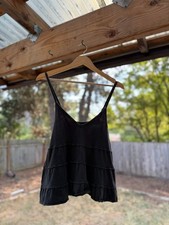 American Eagle Black Tiered Cami