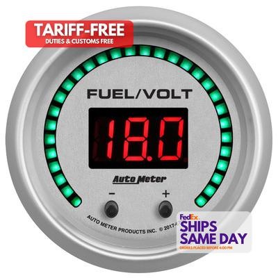 Autometer 6709-UL, One 2-1/16 Fuel/Volt Gauge Elite Digital UL Series Performanc