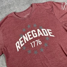 Grunt Style Maroon Graphic T-Shirt XL Renegade 1776 USA Flag