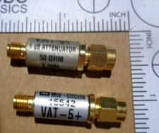 1 Pair Mini-Circuits SMA RF 50 Ohm Attenuator One VAT-5+ 5dB & One VAT-6+ 6dB