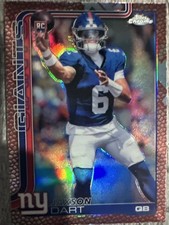 Topps Chrome Rookie Leather refractor Jaxson Dart 2025 New York Giants NFL