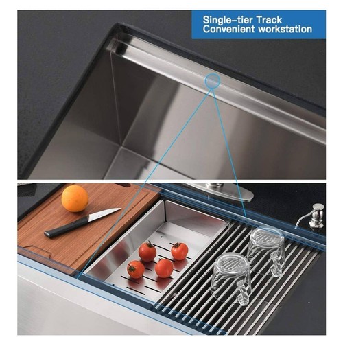 Bokaiya Sink 30 Inch Stainless Steel Farmhouse Sink Workstation-Bokaiya 30x20 - Picture 4 of 5