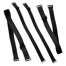 2 Pairs Black Removable Adjustable Replacement Bra Straps 1.5cm/0.59"