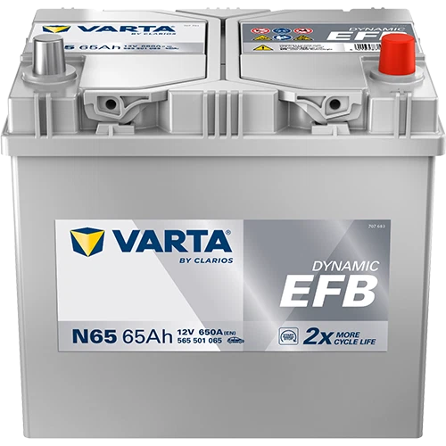 Varta 565501065K262 Varta EFB 12V 65Ah 650A für BRILLIANCE CITROËN HYUNDAI