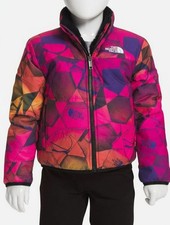 The North Face Pink Girls Toddler Reversible Mossbud Faux Fur Coat Jacket Sz 2T