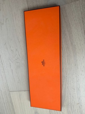 Empty Hermes Tie Box Orange Gift Box