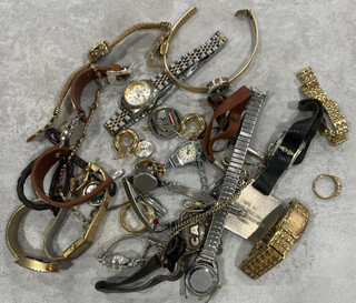 Junk Drawer Lot Vintage Items including watch pieces rings Enjoy the search