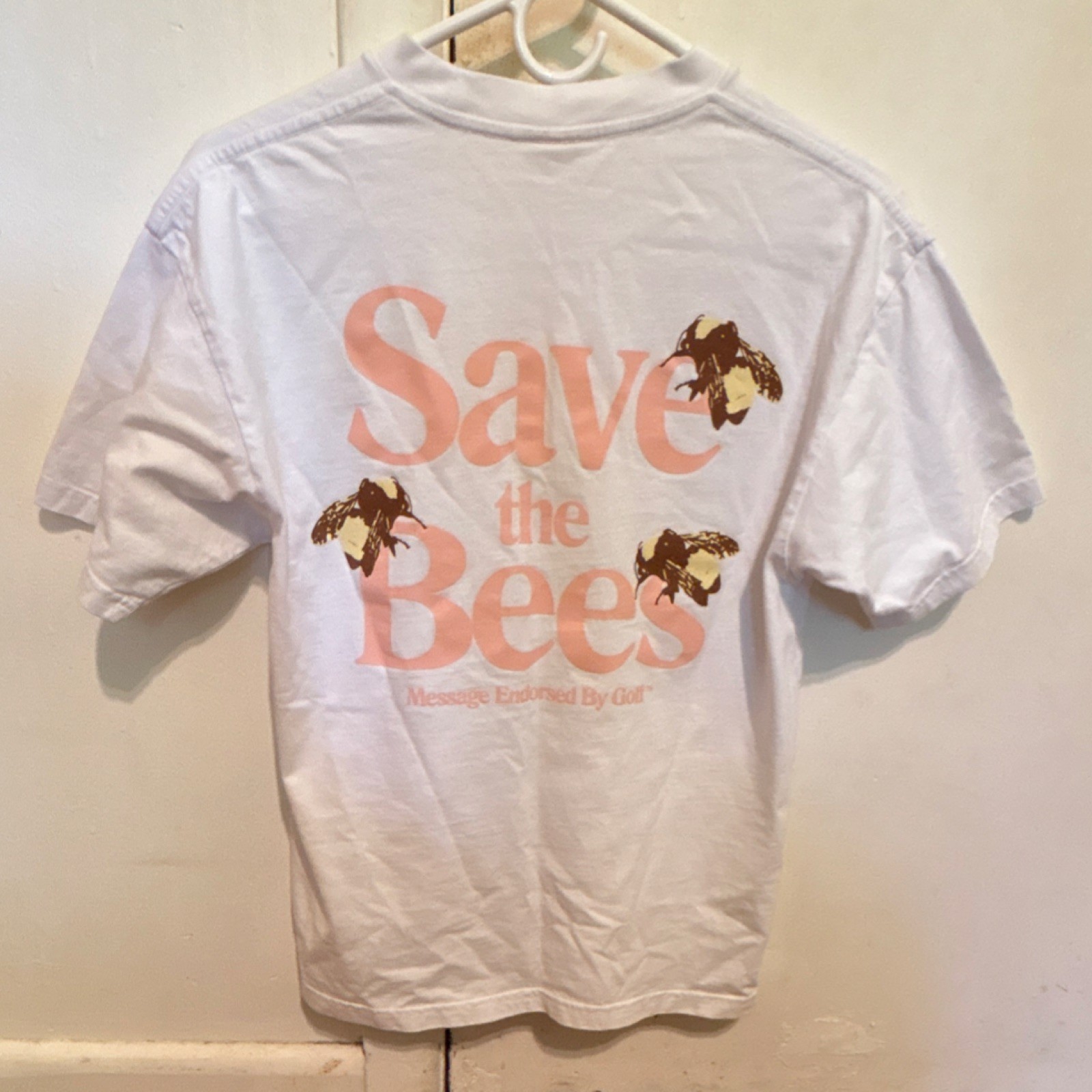 Wang Flower Boy Save The Bees White Graphic T-shirt Small Ty