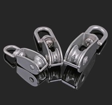 M15-M100 Single/Double Pulley A2 Stainless Steel Rope Pully Swivel Lifting Wheel