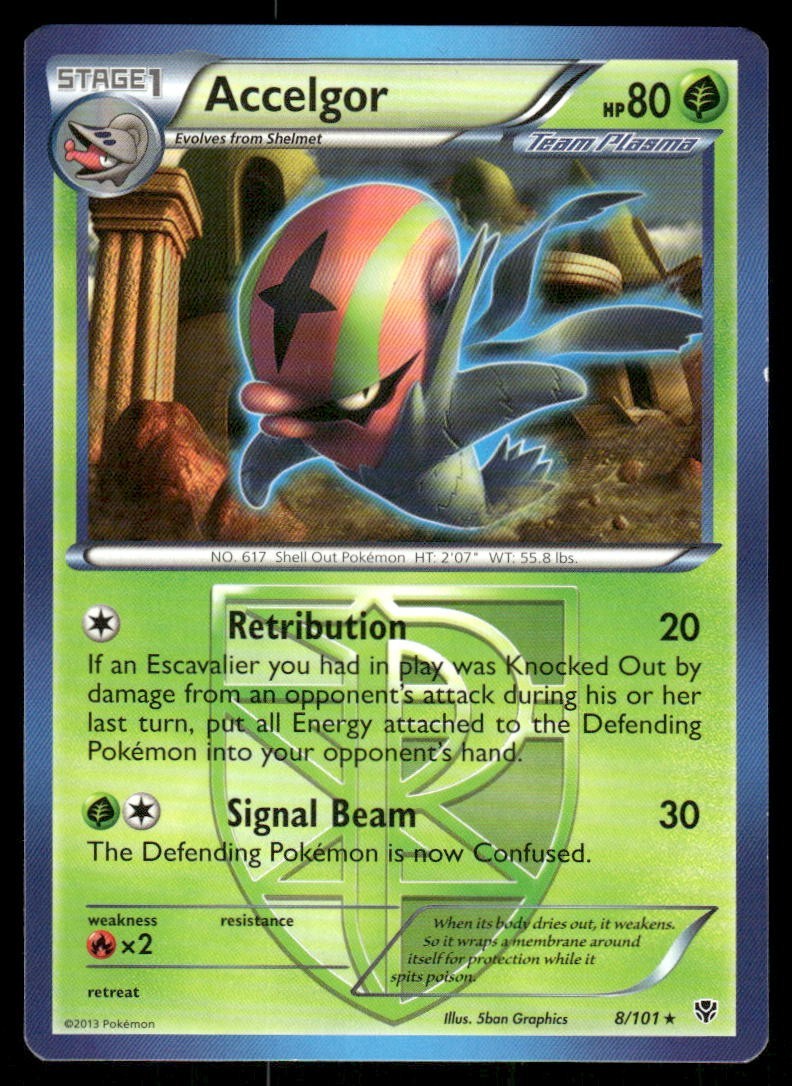 Pokemon Tcg Accelgor #8 Pokemon Plasma Blast LP