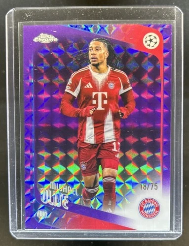 2025-26 Topps Chrome UEFA CC Michael Olise Purple Geometric Refractor #/75
