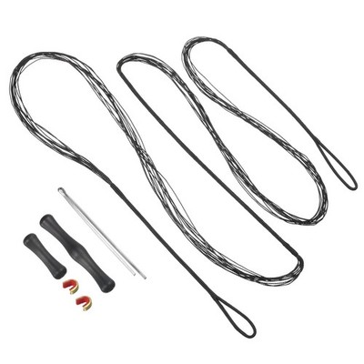 Bow String Replacement with 2 Nock Points Finger Guards for AMO 58'', Black