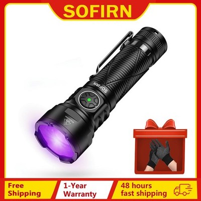 Sofirn SR15 UV Flashlight 365nm SST08 21700 USB-C IPX8 Magnetic Tail