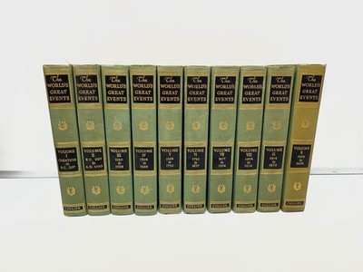 P F Collier The World s Great Events Complete 10 Vol Vintage Hardcover Set 1945