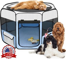 Parque de juegos port til para perros, gatos y cachorros. Valla de ejercicio NEW