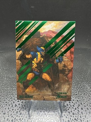 2022 UD FLEER ULTRA AVENGERS GREEN FOIL WOLVERINE #89